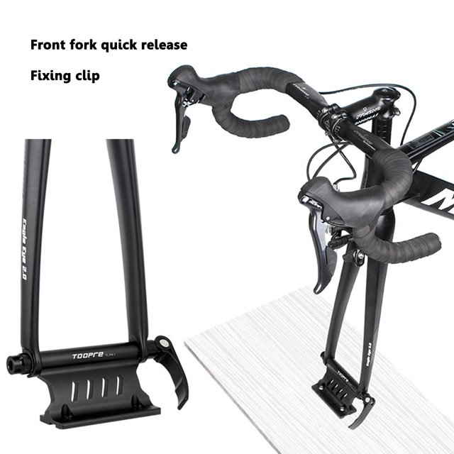 Clip De Fijación De Horquilla De Bicicleta Bicicleta TOOPRE Horquilla de bicicleta Clip de fijación de liberación rápida Portaequipajes de bicicleta (Negro)
