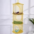 thumbnail image 5 of CSCHome 3PCS Hanging Mesh Storage Organizer Foldable Three Layers of Colorful Net Storage Cage, 5 of 5