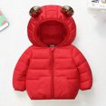 thumbnail image 2 of Abcomgle Toddler Girl Winter Coat 5t Cute Bear Ears Hooded Puffer Jacket Kids Lightweight Puffer Padded Winter Jacket for Toddler Boys Winter Warm Baby Coat, 2 of 7