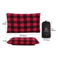thumbnail image 6 of REDCAMP Small Camping Pillow 2PCS Lightweight Compressible Flannel Travel Pillow with Removable Cover Red, 6 of 7