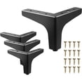 thumbnail image 1 of Patas de muebles Pies de metal: Patas de gabinete, patas triangulares de 4 pulgadas, patas de tocador de repuesto, juego de 4, 1 of 5