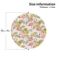 thumbnail image 3 of Disketp Tropical Pink Flamingo Pineapple Funny Coasters,6 Pcs Leather Coasters With Holder, Perfect Housewarming Hostess Gifts,Protect Furniture From Water Marks Scratch And Damage, 3 of 9
