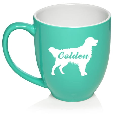 

Golden Retriever Golden Ceramic Coffee Mug Tea Cup Gift for Her Him Women Men Wife Husband Mom Dad Son Daughter Friend Cute Birthday Anniversary Puppy Dog Lover (16oz Teal)