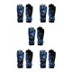 thumbnail image 1 of Guardurnaity Guantes para niños Guantes impermeables para ciclismo Motocicleta Estampado floral Fleece Girls Boys Guante para deportes de patinaje Type5 NO5, 1 of 6