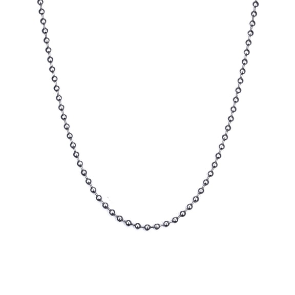 VNOX Tag Chain Necklace - Stainless Steel Military Tag Chain for Men Women Bead Ball Necklace 24 Inches