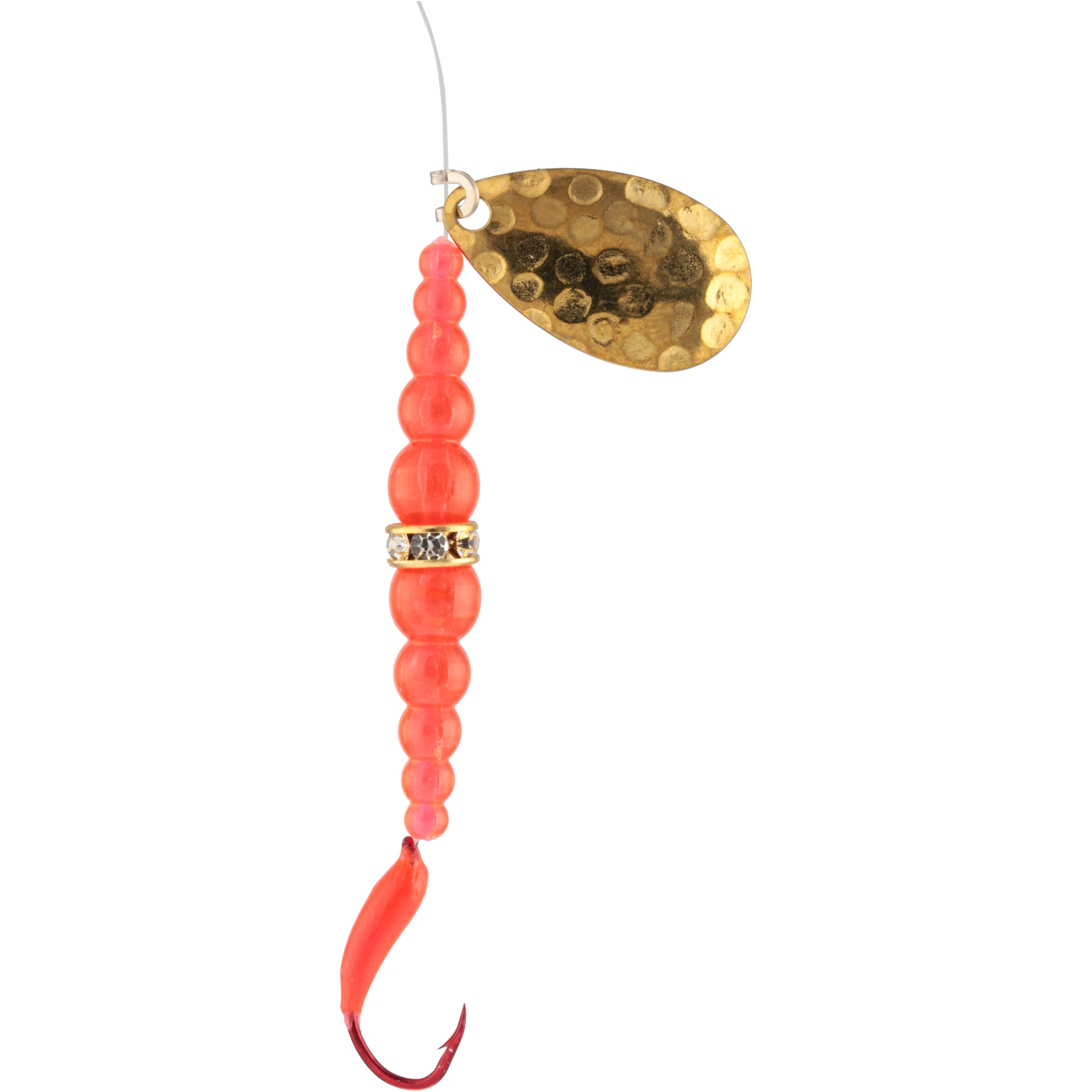 (2 pack) Mack's Lure Kokanee Killer Single Glo Hook Hammered Brass Flo Orange HotCerise 6