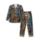 thumbnail image 1 of Balery Coffee-Drinking Skull Pijama para Hombre de Dos Piezas con Manga Larga, Conjunto de Dormir y Descanso Suave con Bolsillos-Large, 1 of 7