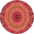 thumbnail image 1 of Ahgly Company Machine Washable Indoor Round Transitional Bright Orange Area Rugs, 3' Round, 1 of 7