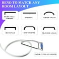 thumbnail image 5 of Aovky Flexible Bendable Ceiling Curtain Track, 16.4FT (5m) Curved Curtain Track Ceiling Mount with Curtain Rail System, Ceiling Track for Curtains for Room Divider RV Shower Bay Window, White, 5 of 9