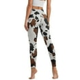 thumbnail image 2 of Renewold Brown Cow Print Retro Yoga Pants with Pockets for Women Stretch High Waisted Tummy Control Workout Tights Buttery Soft Graphic Leggings Sportswear Basic Pants, S, 2 of 8