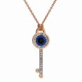 thumbnail image 5 of Clav de llave de oro rosa con ojo de diablo, sencillo y versátil, para mujer, 2 uds., 5 of 5