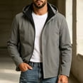 thumbnail image 2 of KyCheLot Mens Windbreaker Jackets Zip up Pockets Hooded Warmth Outdoor Causal Business Coat, 2 of 9