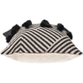 thumbnail image 3 of Laddha Home Designs Handwoven Chevron Cotton Throw Pillow Cover - 20" - Black and White, 3 of 5