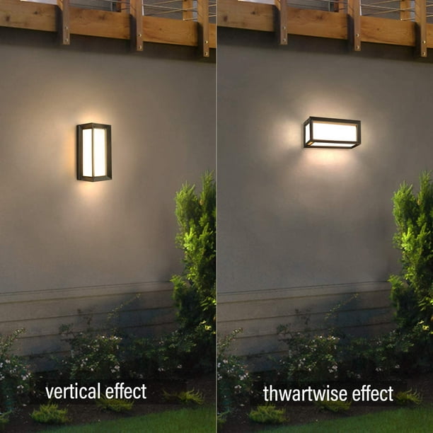 18W applique murale extérieure LED lumière extérieure mur extérieur lampe  IP65 applique extérieure LED éclairage extérieur en aluminium étanche lampe  blanc chaud appliques murales extérieures pour l'extérieur et le jardin 
