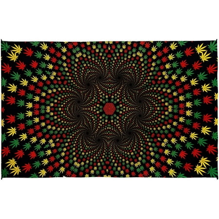 

3D Weed Rasta Tablecloth Art