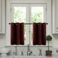 thumbnail image 1 of Solid Sunscreen Curtain 1 Panel Blackout Curtain Short Type Room Curtain Rod Pocket Style Curtain Kitchen Living Room Decor, 1 of 4