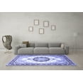 thumbnail image 3 of Ahgly Company Machine Washable Indoor Rectangle Medallion Blue Traditional Area Rugs, 2' x 5', 3 of 4