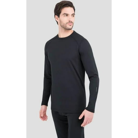 Terramar Men's 4.0 Military Fleece Heritage Crew - Long Sleeve - Black