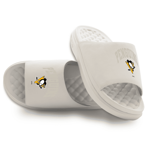 Unisex ISlide Cream Pittsburgh Penguins Tonal Pop Motive Slide Sandals
