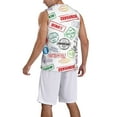 Adobk Stamp Set Collection Print Basketball Jerseys Sports Fans Shirts
