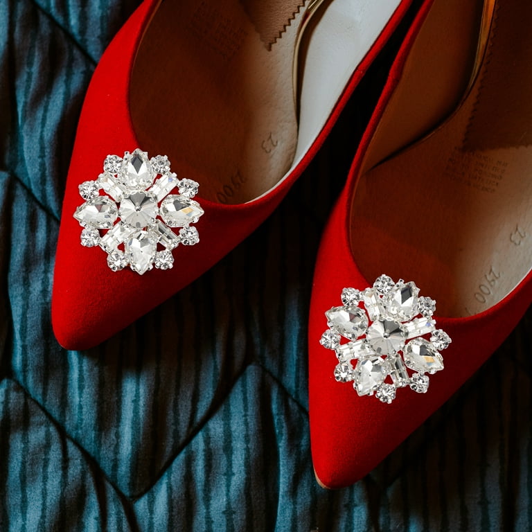 Wedding Shoe Clips Pearl Shoe Embellishments Shoe Buckle Clips Rhinestone