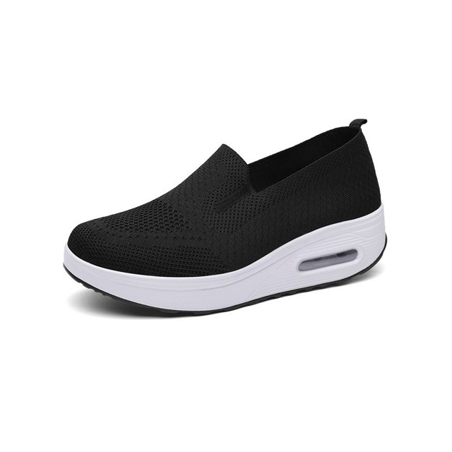 Minnieouse Mocasines Fly Weave para mujer, zapatos para caminar al aire libre, zapatos planos duraderos ligeros, zapatos calados informales de Calzado Negro cuarenta