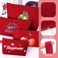 thumbnail image 2 of Bolsa de maquillaje Sinzip de lona de algodón con correa, 10 unidades, color rojo (L), 2 of 7