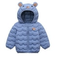 thumbnail image 5 of Godderr Baby Boys Girls Down Cotton Coat Winter Warm Jacket with Ears Hooded Toddler Cotton Outwear for 1-5Y, 5 of 5