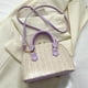 thumbnail image 5 of Bolsa cruzados de verano casuales tejidos a mano Elegantes para viajar (Púrpura) JShteea Para Estrenar, 5 of 9