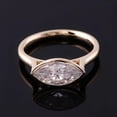 thumbnail image 2 of solitaire jewels 1.5CT East West Bezel Set Marquis Moissanite Engagement Ring For Women, 14K Yellow Gold, 2 of 9