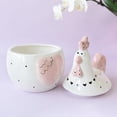 thumbnail image 7 of Ceramic Cookie Jar, Chicken Shaped Canister Set, Airtight Food Storage Container for Kitchen Counter Decor, Easter Farmhouse Home Candy Snack Jewelry Box, Ceramic Storage Tank with Lid, 7 of 7