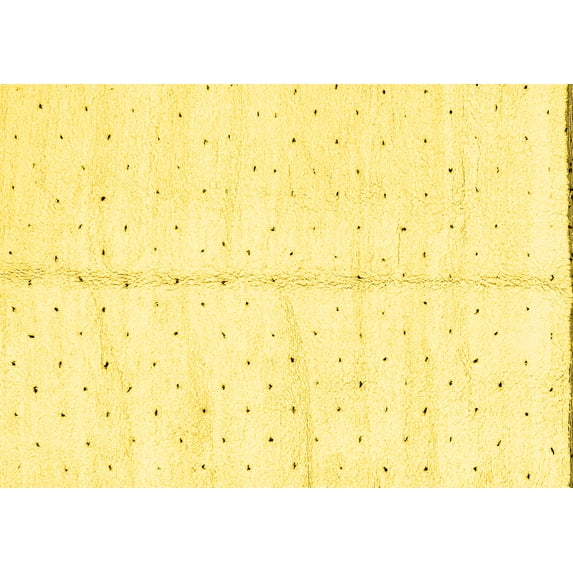 Ahgly Company Indoor Rectangle Solid Yellow Modern Area Rugs, 4' x 6'