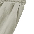 thumbnail image 7 of Breezora Mens Casual Pants Cotton Comfortable with Drawstring Lightweight Breathable Loose Fit Trousers for Spring Summer Hot Weather L Size Beige, 7 of 7