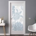thumbnail image 3 of Non-Adhesive Static Cling Window Tint, Blue Sea Turtle Window Privacy Film Frosted, Coastal Coral Summer Beach Nautical Insulated Windows Frosted Films for Living room, 35.4 x 78.7 Inches, 3 of 9
