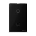 thumbnail image 1 of interruptor de pared negro wifi 2 apagadores, 1 of 7