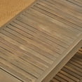 thumbnail image 6 of Wilcox Outdoor 4 Piece Acacia Wood Conversation Set with Cushions, Gray, Dark Teal, 6 of 13