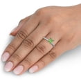 thumbnail image 4 of Pompeii 1 Ct Princess Cut Green Diamond Solitaire Engagement Ring 14k Black Gold, 4 of 4