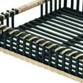 thumbnail image 3 of Set of Two Black Rectangular Solid Wood Serving Tray With Handles, 3 of 5