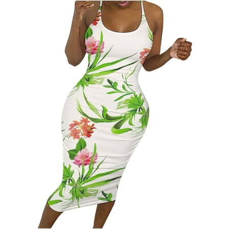 

jsaierl Women Fashion Print Color Halter Fishnet Round Neck Dress Sexy Long Dresses for women 2023