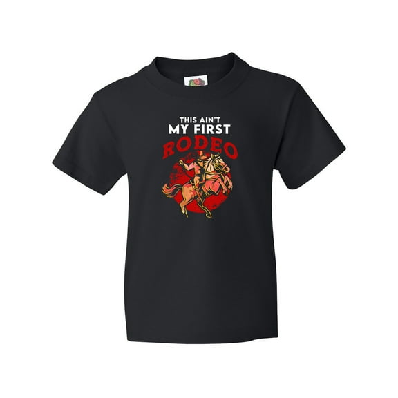 Inktastic Funny First Rodeo Cowboy Youth T-Shirt