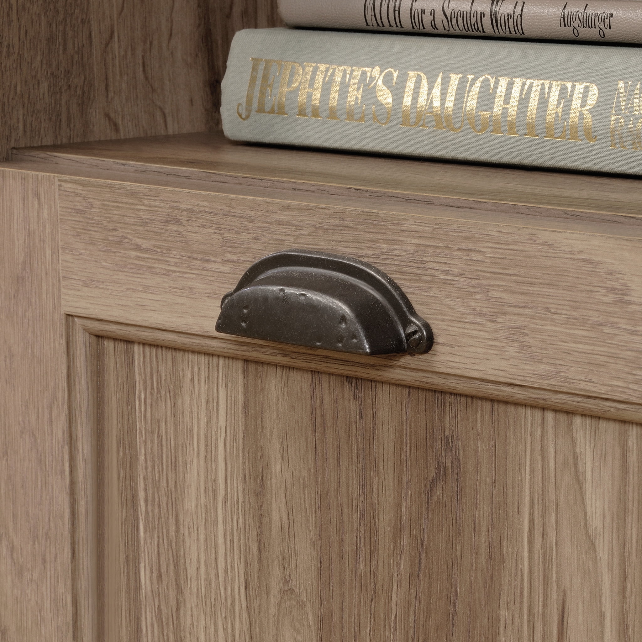 Sauder Barrister Lane L-Shaped Desk, Salt Oak Finish