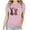 Pink, variant on VBTAPA Novelty Graphic Tees for Women Happy Easter Bunny Print T-Shirt Cute Leopard Rabbit Tee Tops Gray M