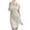 Beige, variant on Knit Ribbed Dress for Womens Tennis Collared Long Sleeve Stretchy Slim Midi Dress Going Out Summer Trendy Sundress