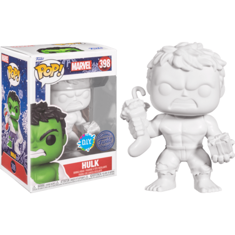Funko Pop! Marvel: Marvel Holiday - Hulk (White Do It Yourself) Vinyl Figure