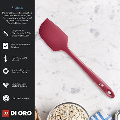 Restaurant Grade, Heavy Duty 14 In. Silicone Spatula. Long, Heat Resistant  Scraper Perfect for Nonstick Cookware. Best Red and White Flat Spatulas for  Making Cake or Eggs. Great Non Scratch Accessory –
