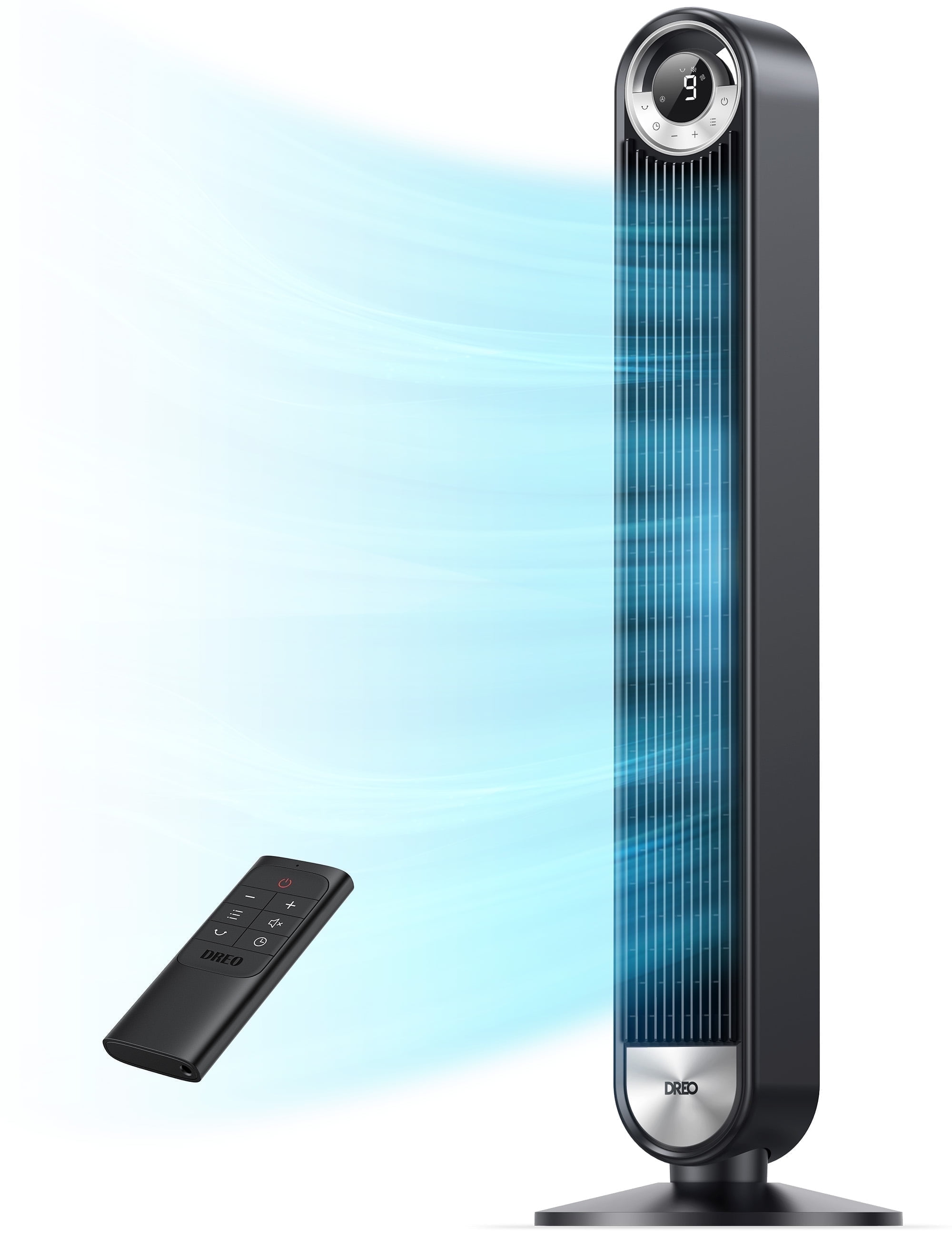 Dreo Electric Tower Fan, 24ft/s, 90° Oscillating, 4 Speeds, 8H