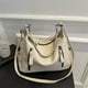 thumbnail image 1 of Bolso Tote de Piel Suave de Gran Capacidad para Mujer | Bolso Multiusos para El Día a Día y Bandolera | 30,5 X 23,4 X 10,9 Cm | Caqui, Blanco, Verde, 1 of 6