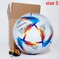 thumbnail image 3 of Balón de fútbol de alta calidad, de PU, sin costuras, tamaño 5, para entrenamiento de equipos de adultos, 3 of 5