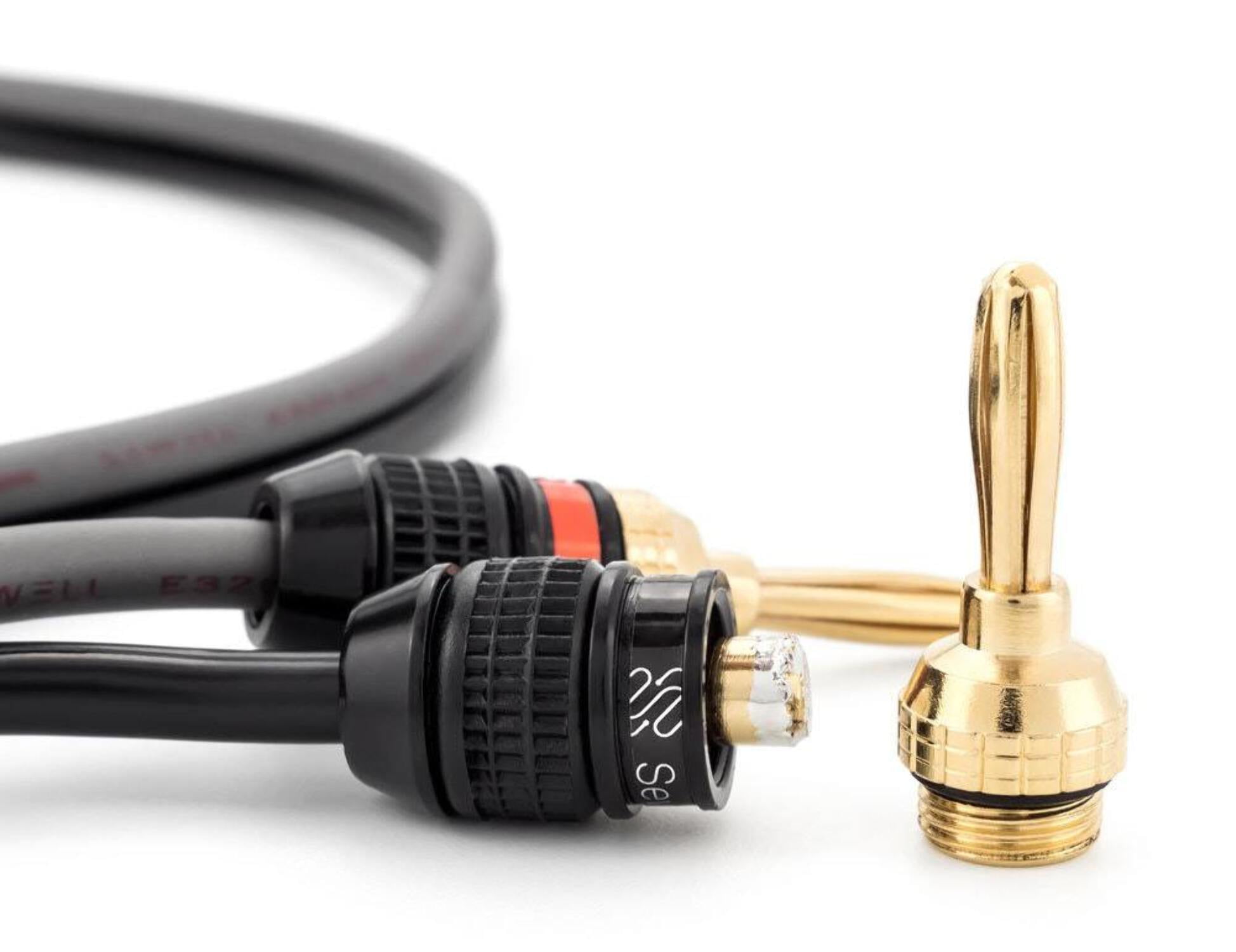 Sewell Deadbolt Speaker Wire with Banana Plugs, 12 AWG