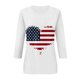 thumbnail image 4 of Blusas para las Mujeres Casual 3/4 Manga Cuello Redondo Impreso Suelto Superior, Mujer 3/4 Manga Tops Y Blusas, 4 of 4